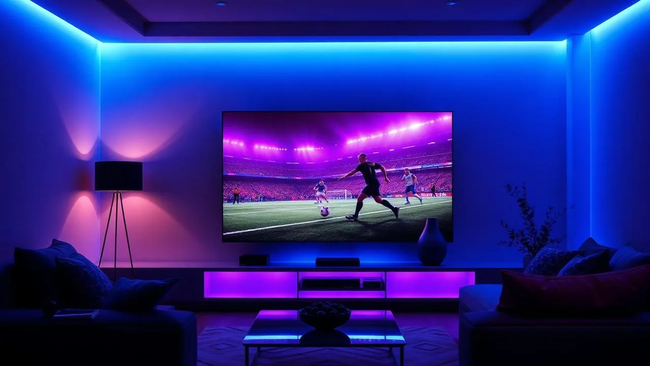 Tela de TV exibindo uma Lista IPTV sem travamentos em 4K